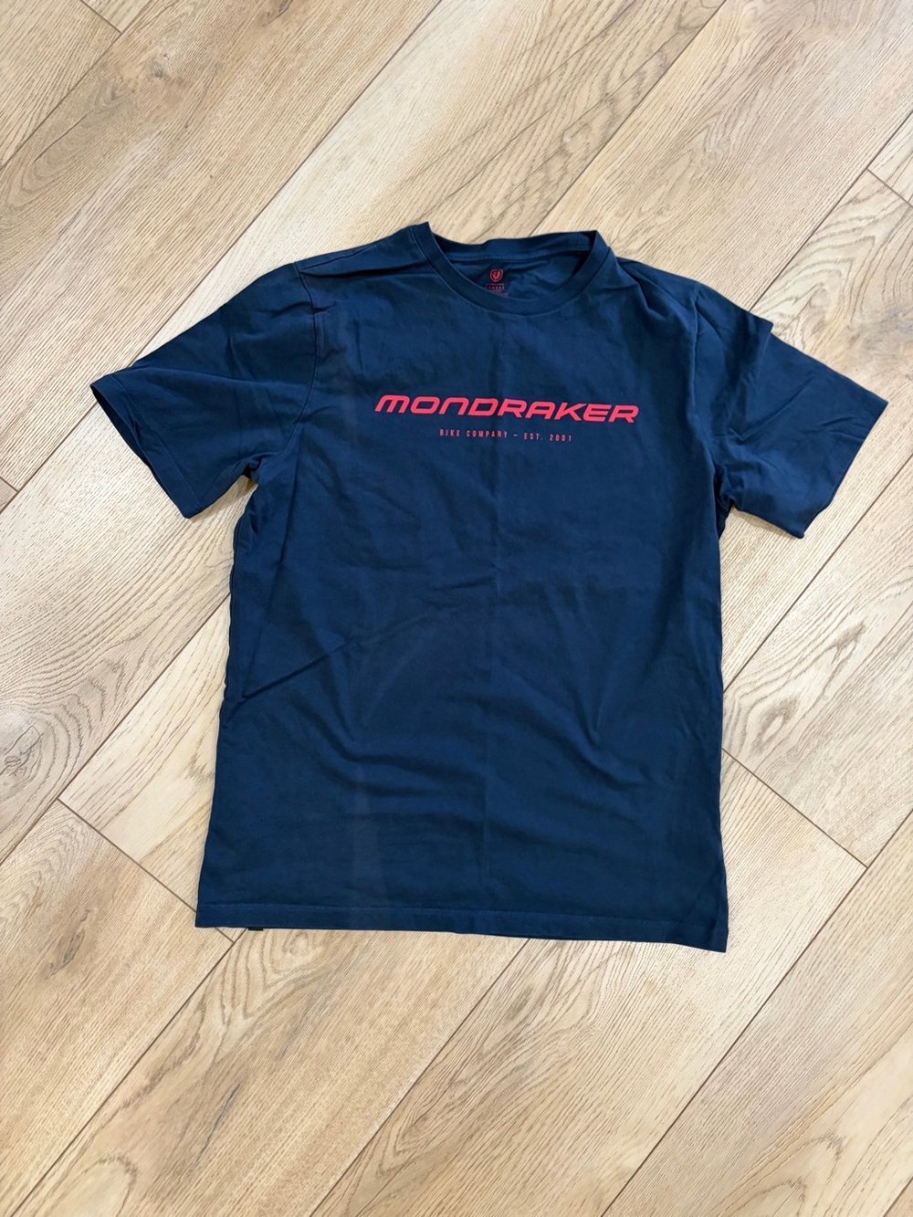 Mondraker DH Team Navy Short-Sleeve Tee with Red Chest Logo